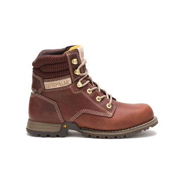Women's Caterpillar Paisley 6" Work Boots Burgundy | CAT500-CA