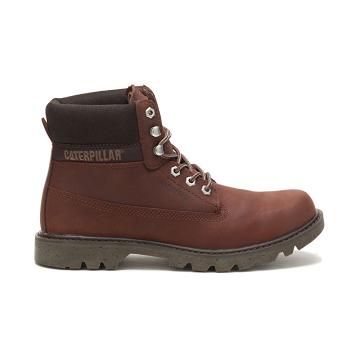 Women's Caterpillar eColorado Waterproof Work Boots Burgundy | CAT501-CA