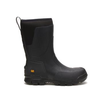 men Caterpillar Stormers 11" Steel Toe Work Boots Black | CAT108-CA
